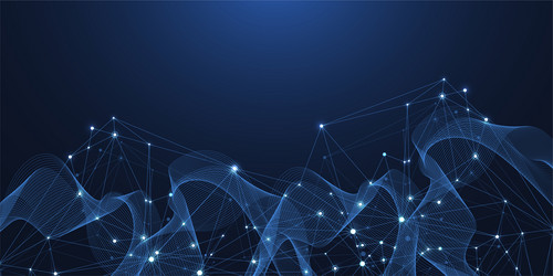 global network connection concept big data vector image
