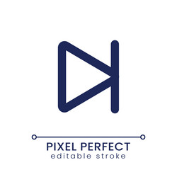skip to end pixel perfect linear ui icon vector image