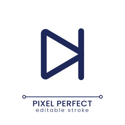 skip to end pixel perfect linear ui icon vector