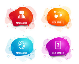 smile heart and water drop icons unknown file vector image