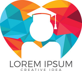 Student logo design education Royalty Free Vector Image