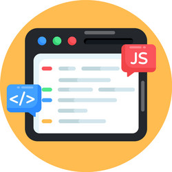 website coding vector image