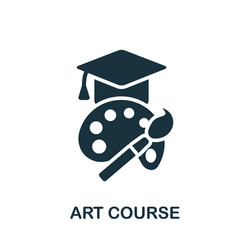 art course icon simple element from online vector image