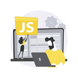 javascript abstract concept vector image