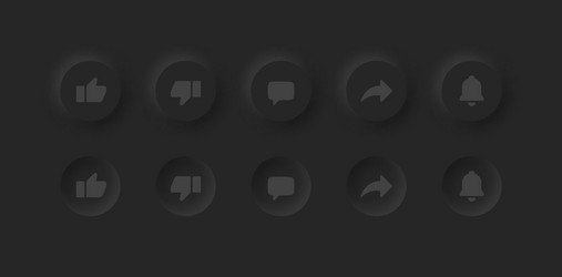 neumorphic ui ux design elements youtube buttons vector image