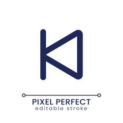 skip to start pixel perfect linear ui icon vector image