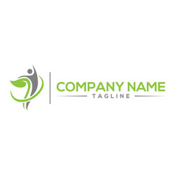 Modern wellness logo design Royalty Free Vector Image