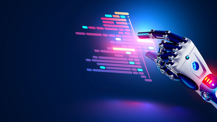 ai or artificial intelligence programmer vector image