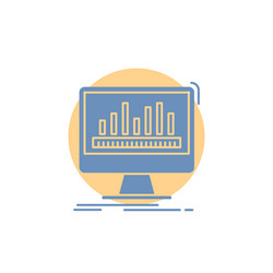 Analytics processing dashboard data stats glyph vector