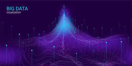 abstract 3d big data visualization vector image