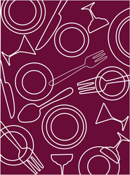 Elegant Table Setting Pattern vector image