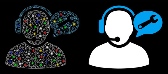 flare mesh network operator service message icon vector image