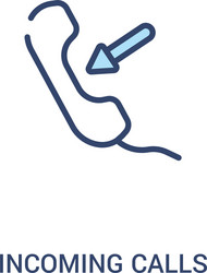 incoming calls concept 2 colored icon simple line vector image