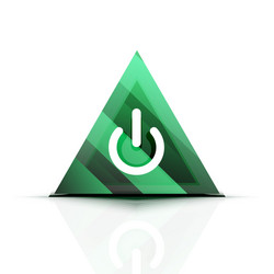 power button icon start symbol web design ui vector image