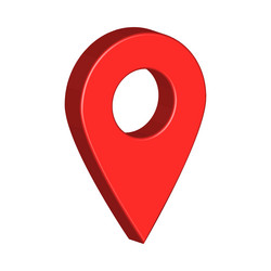 3d location pin design with red color vector image