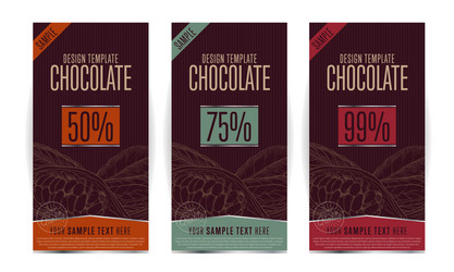 Chocolate packaging design template Royalty Free Vector