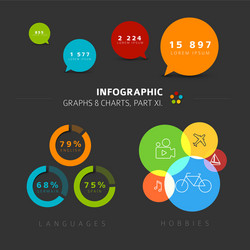 flat design infographic elements vector image