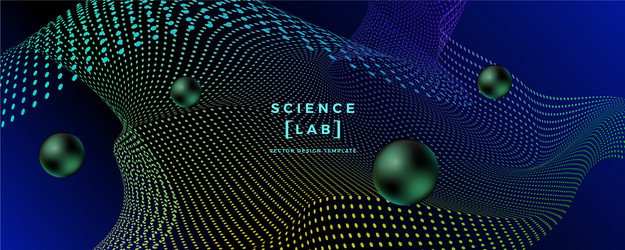 futuristic background with dynamic particles vector image