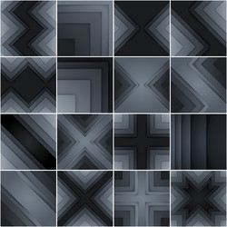 set of abstract gray and black rectangle shapes vector image