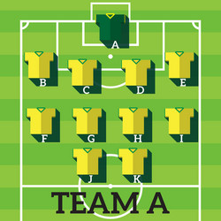 soccer team chart vector