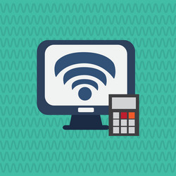 technology design computer icon colorful vector image