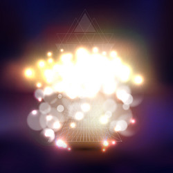 abstract multicolored background with bokeh lights vector image