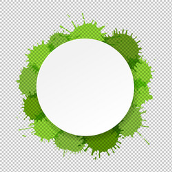 Banner with green blobs transparent background vector