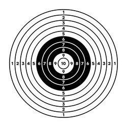 shooting range paper target with divisions marks vector image
