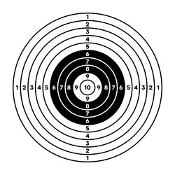 shooting range paper target with divisions marks vector