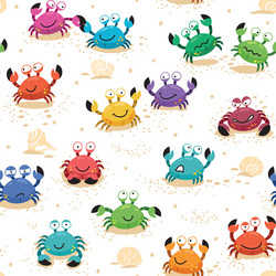 Crab Pattern - Seashell Backdrop vector image