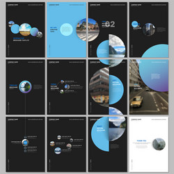 minimal brochure templates with colorful gradient vector image