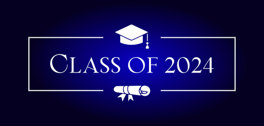 sable class of 2024 congratulations text design vector image