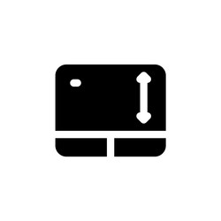 touch pad icon computer component solid vector image