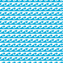 wave pattern sea water seamless curls wavy surfs vector image