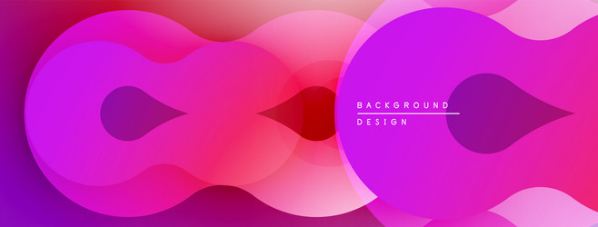 abstract vibrant shapes overlap gradient colors vector image