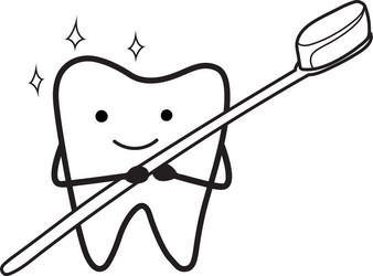 Cute clean tooth Royalty Free Vector Image - VectorStock