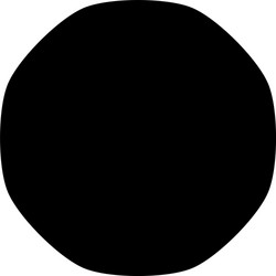 rounded polygon shape in black smooth soft spot vector image