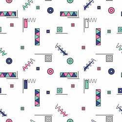 seamless pattern with color geometric shapes vector image