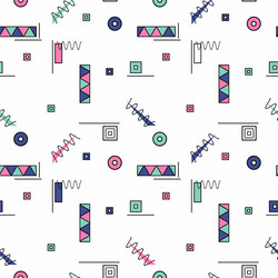 Seamless pattern with color geometric shapes vector