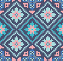 snowflake knitted effect repeat pattern vector image