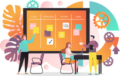 Agile Kanban Board Team Workflow vector image