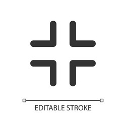 exit full screen pixel perfect linear ui icon vector image