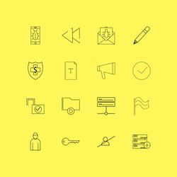 internet of things linear icon set simple outline vector image