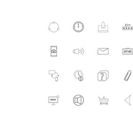 internet of things simple linear icons set vector image