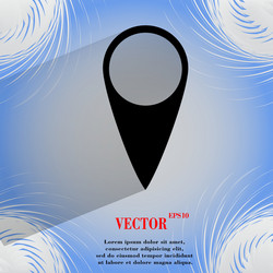 map pointers flat modern web button vector image