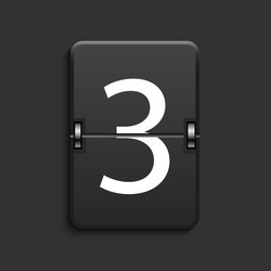 modern numeric scoreboard with shadow vector image