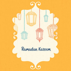 ramadan kareem card vector