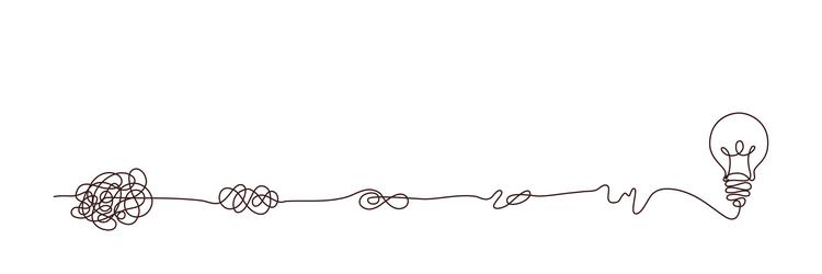 solution concept of chaos in thoughts with hanging vector image