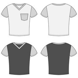 T-Shirt Front & Back Templates Vector Image