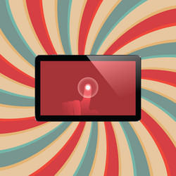 digital tablet with shiny sensor screen touch vector image
